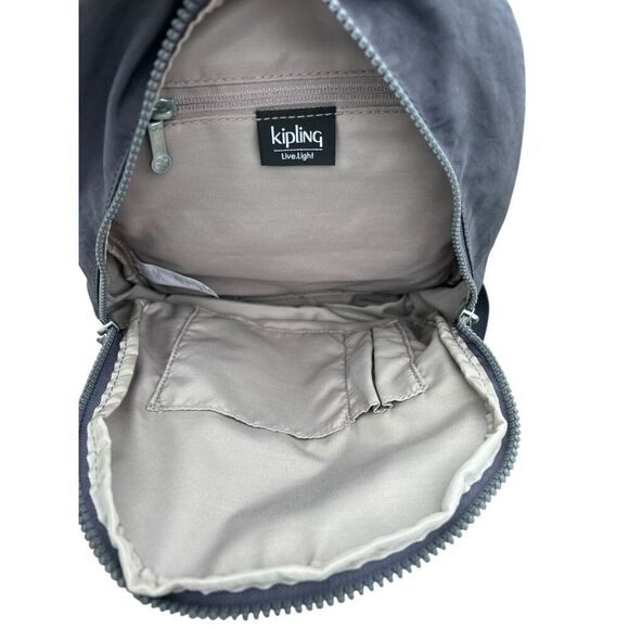 Kipling Paola deep stone gray small backpack travel school career - Picture 5 of 7